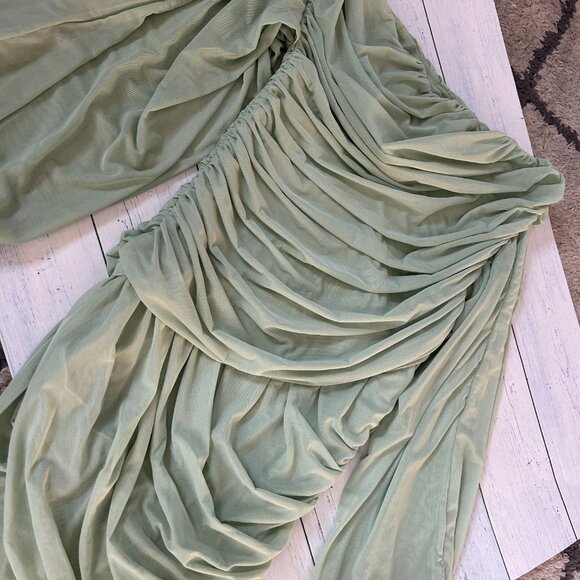 new SER.O.YA from free people off shoulder ruched tunic shirt m - Picture 3 of 3